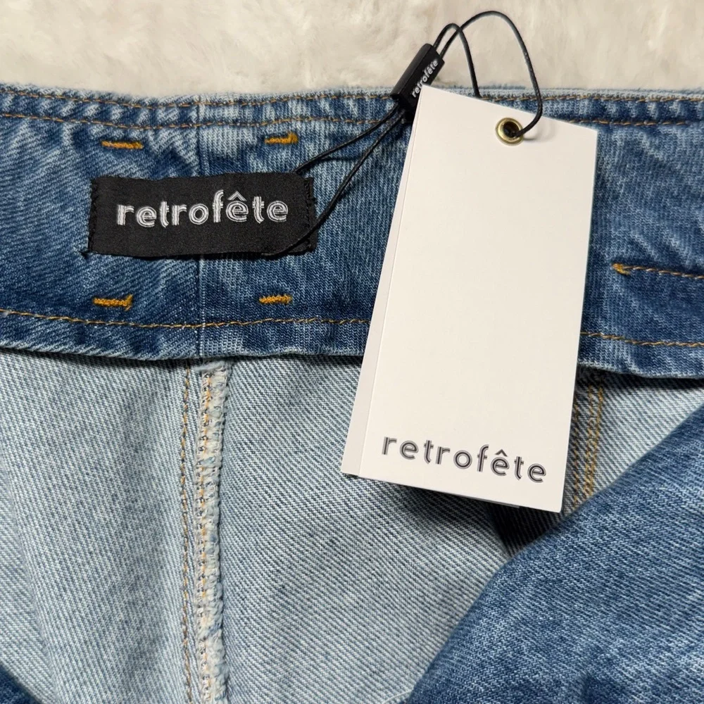 Retrofete‎ Revolve Miriam Pant Jeans 28 Brookhaven High Rise Baggy Pleated NEW - Picture 4 of 17